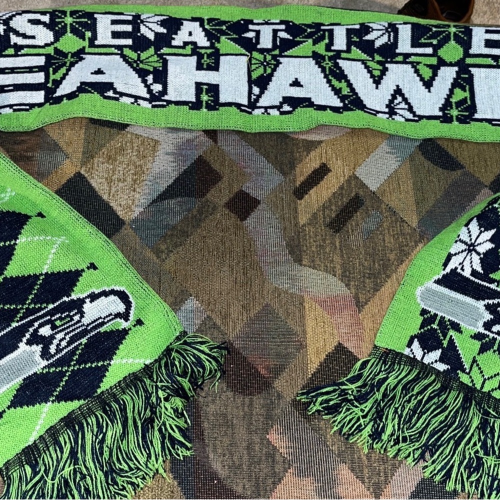 Seattle Seahawks Adult Scarf NFL WA NFC Winter Holidays Christmas